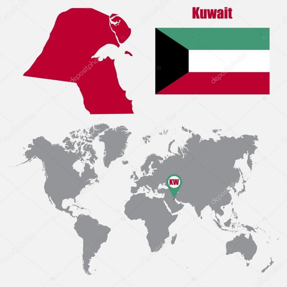 kuveitas žemėlapį pasaulio žemėlapis