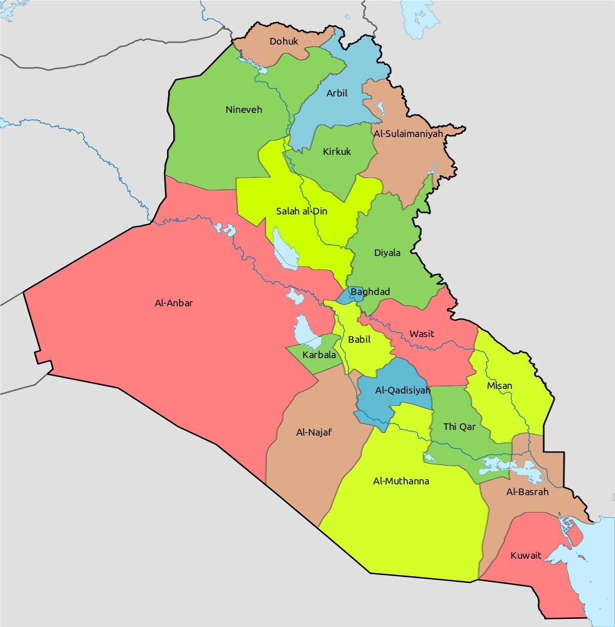 kuveitas žemėlapį blokai