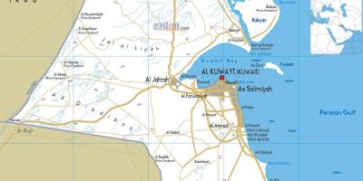 Kuveitas miesto žemėlapis keliai
