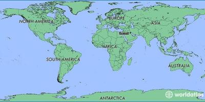 Pasaulio žemėlapyje kuveitas