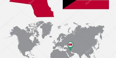 Kuveitas žemėlapį pasaulio žemėlapis