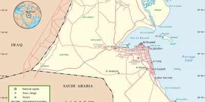 Kuveitas kelių žemėlapis